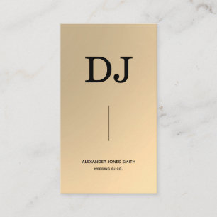 Carte De Visite Simple Gold Faux DJ