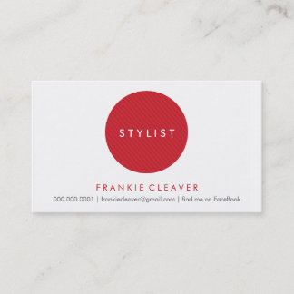 CARTE DE VISITE SIMPLE :: gras tache rouge