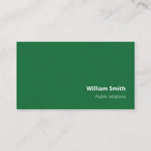 Carte De Visite Simple Green Clean Classic