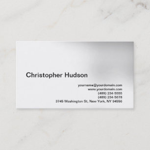 Carte de visite simple gris blanc