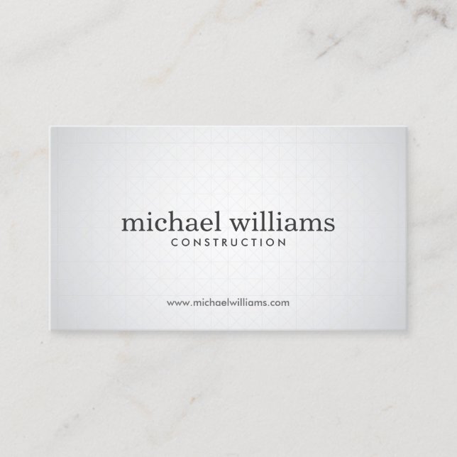 Carte De Visite Simple Gris et Noir Minimalisme Moderne  (Devant)