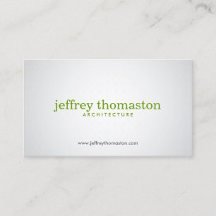 Carte De Visite Simple Gris et Vert Moderne Minimaliste