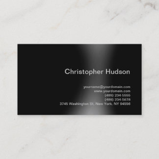 Carte de visite simple gris noir