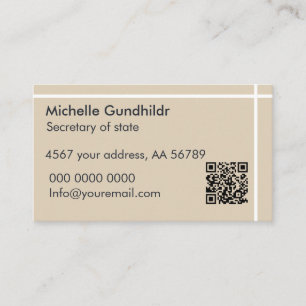Carte De Visite Simple gris noir minimaliste beige