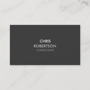 Carte de visite simple grise tendance et attractiv