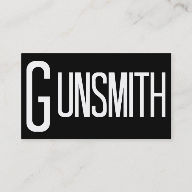 Carte de visite simple Gunsmith Black (Devant)