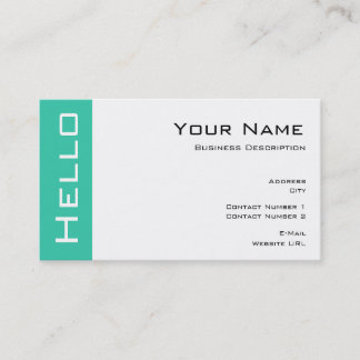 Carte de visite simple Hello