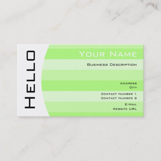 Carte de visite Simple Hello (Devant)
