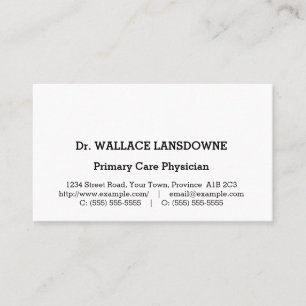 Carte de visite simple, humble et simple