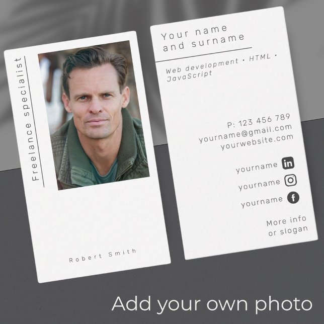 Carte de visite simple indépendant de photo (Créateur téléchargé)