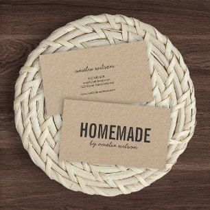 Carte De Visite Simple Kraft Maison Rustique Élégant