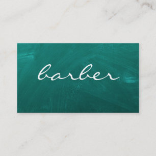 Carte De Visite Simple luxe noir et blanc barbier typographie busi