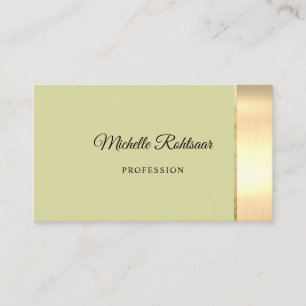 Carte De Visite Simple Matcha Poudre Vert Métallique