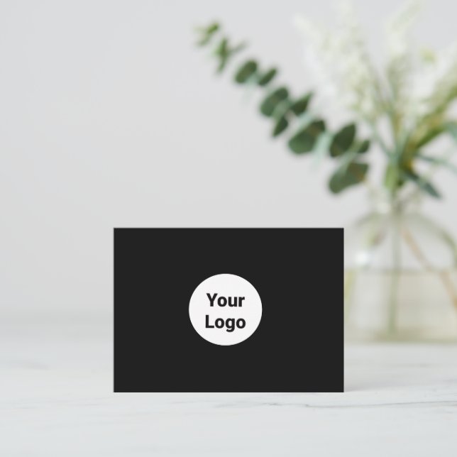 CARTE DE VISITE SIMPLE MINIMAL AJOUTER VOTRE LOGO TEXTE PERSONNALI (Debout devant)