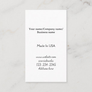 Carte De Visite simple minimal ajoutez votre logo/design ici entre