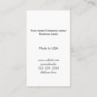 Carte De Visite simple minimal ajoutez votre logo/design ici entre