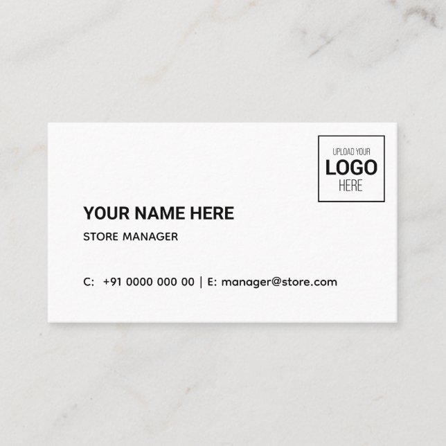 Carte de visite simple minimale  (Devant)