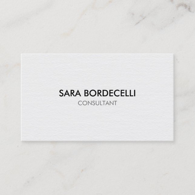 Carte de visite simple minimale pour consultant (Devant)