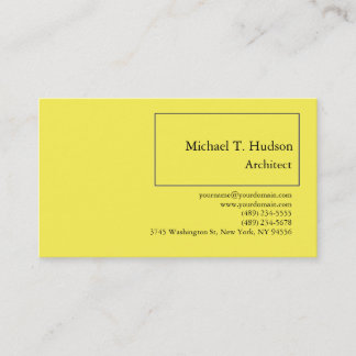 Carte De Visite Simple minimaliste Architecte simple de plaine cla