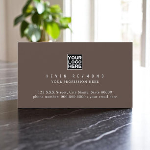 Carte De Visite Simple minimaliste Basic Brownish Professional
