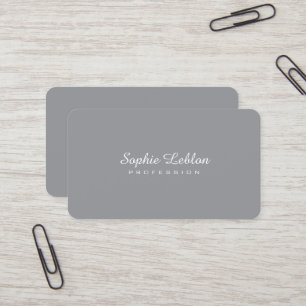 Carte De Visite Simple minimaliste Élégant Simple Gris clair
