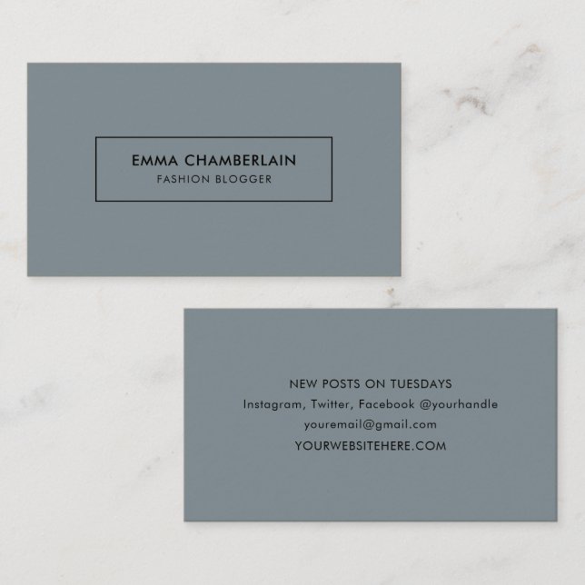 Carte de visite simple minimaliste moderne (Devant / Derrière)