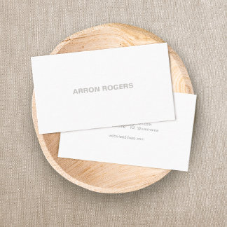 Carte De Visite Simple minimaliste moderne blanc professionnel