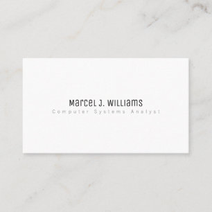 Carte De Visite simple minimaliste moderne professionnel blanc cla