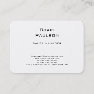 Carte De Visite Simple minimaliste noir et blanc classique