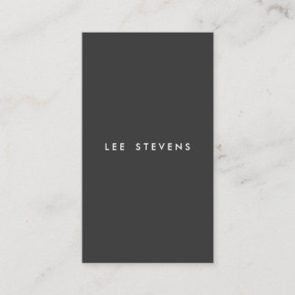 Carte De Visite Simple minimaliste Plain Noir Moderne Professionne