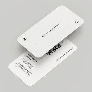 Carte De Visite Simple minimaliste Professionnel Nettoyer Blanc