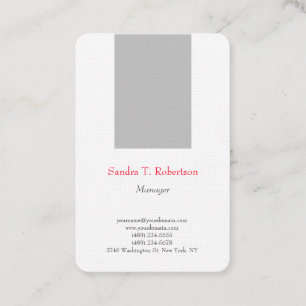 Carte De Visite Simple minimaliste sobre et tendance gris argenté