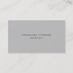 Carte De Visite Simple minimaliste tendance Silver Grey Profession