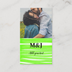 Carte De Visite simple minimum ajouter votre nom photo monogramme