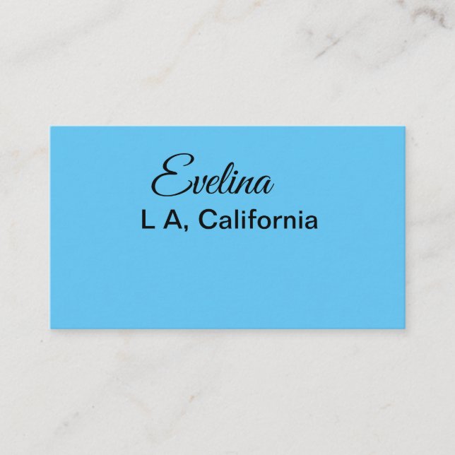 Carte De Visite Simple minimum ajouter votre nom texte place ville (Devant)