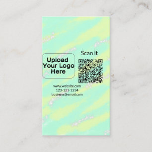 Carte De Visite Simple minimum q r code ajouter logo code d'analys