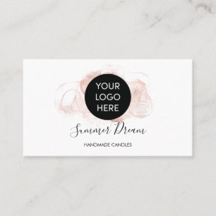 Carte De Visite Simple Modern Feminine Elegant Chic QR code