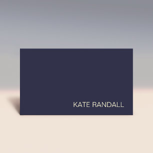 Carte De Visite Simple Modern Navy Blue Professional
