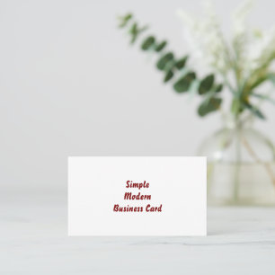 Carte de visite simple moderne