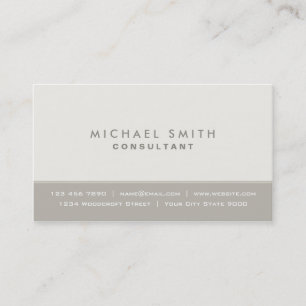 Carte De Visite Simple moderne beige simple professionnel élégant