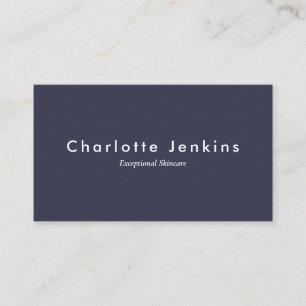 Carte De Visite Simple Moderne Bleu Marine Professionnel