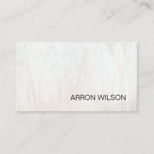 Carte De Visite Simple moderne bois blanc professionnel