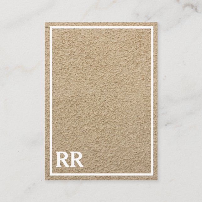 Carte De Visite Simple moderne Cool Kraft papier Monogramme noir (Devant)