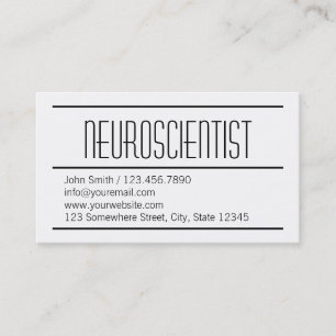 Carte de visite simple moderne de neurologie