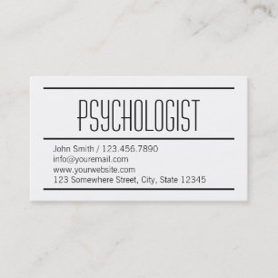 Carte de visite simple moderne de psychologue