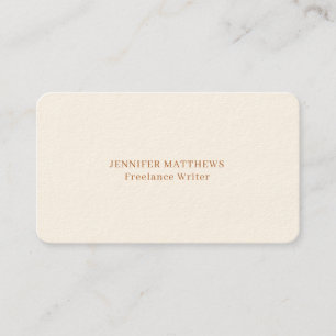 Carte De Visite Simple moderne, élégant biege professionnel