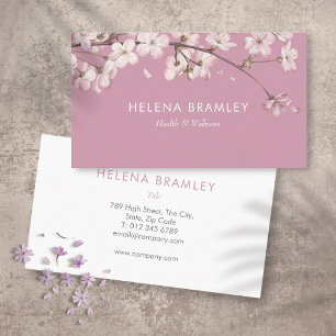 Carte De Visite Simple Moderne Fleur Rose