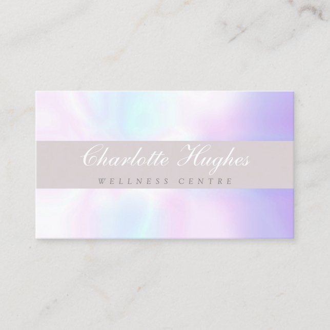 Carte De Visite Simple Moderne Iridescent (Devant)