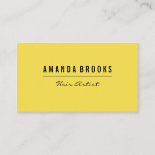 Carte De Visite Simple moderne jaune