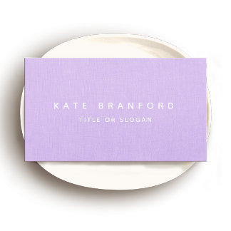 Carte De Visite Simple moderne Lilac Purple Médias sociaux